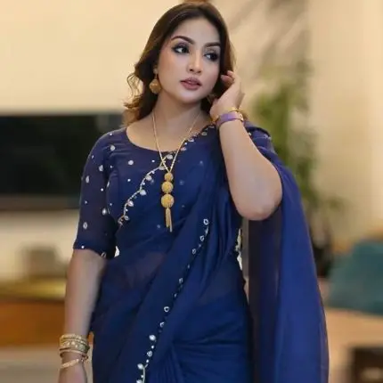Semi Moslin Sharee with Blouse Piece | প্রিমিয়াম সেমি মসলিন শাড়ি এমব্রয়ডারি সহ