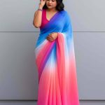 সফট জর্জেট ডিজিটাল প্রিন্ট রংধনু শাড়ি
